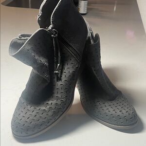 Report Gray Perforated Ankle Booties | Casual Chic Minimalist Fall Boots